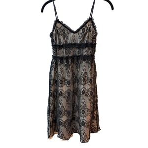 As U Wish‎ Black Lace Dress Lined Mini Party Cocktail Hoco Whimsigoth Size XS/S